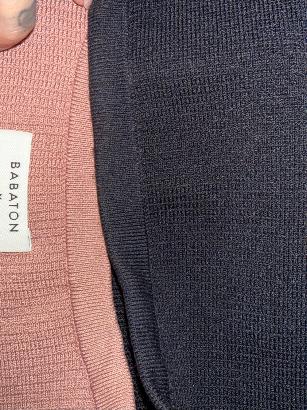 Babaton Dusty Pink and Black Lightweight Scoop-Neck tube dress MEDIUM 2 for 50$